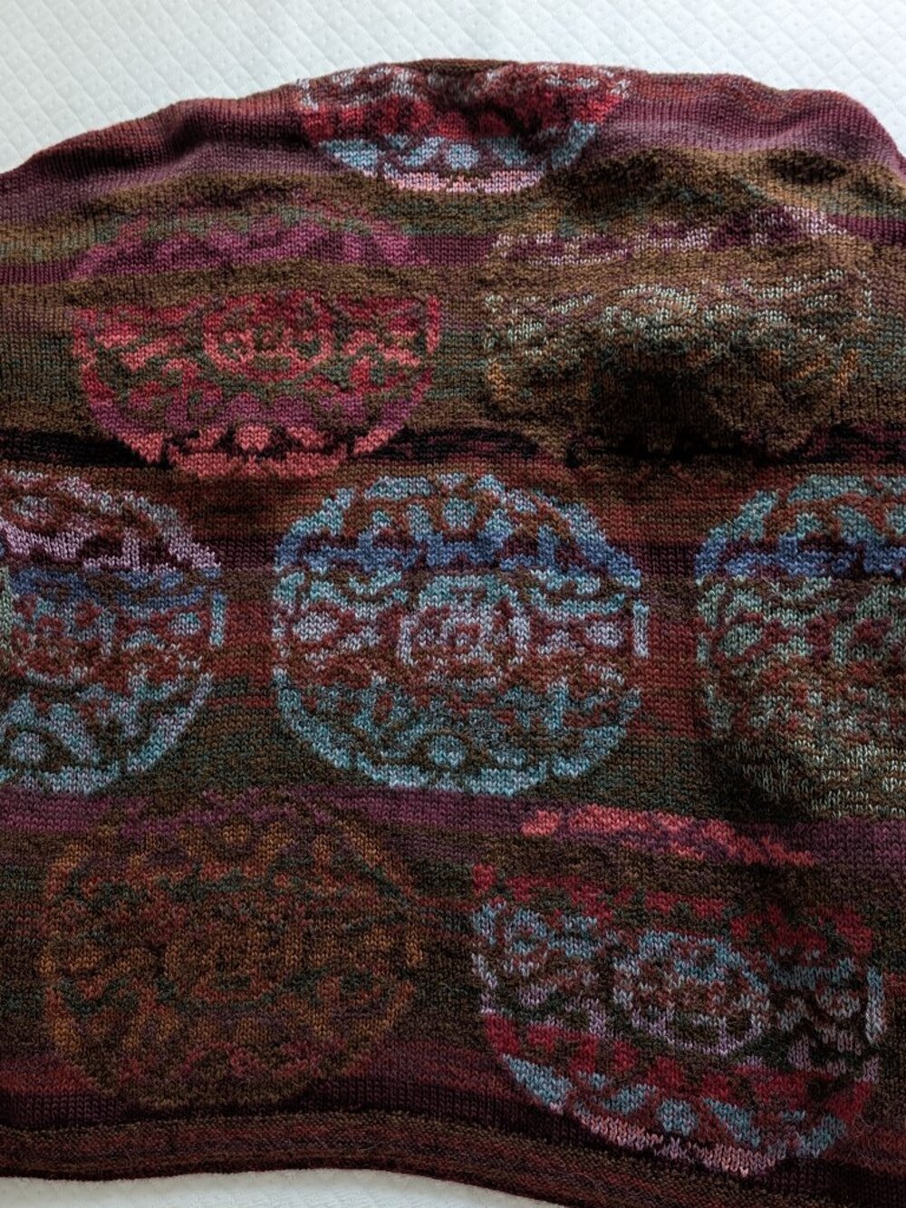 Peruvian Connection Kaffe Fassett Alpaca Handknit Open Cardigan Brown, XL boho - Picture 8 of 16